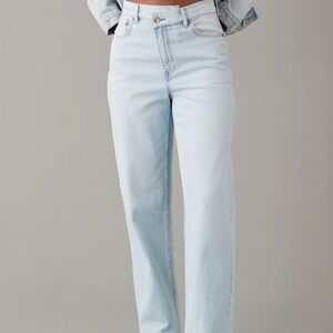 American Eagle Strigid Highest Waist Crossover Baggy Straight Jean